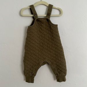 Hanna Andersson green quilted overalls